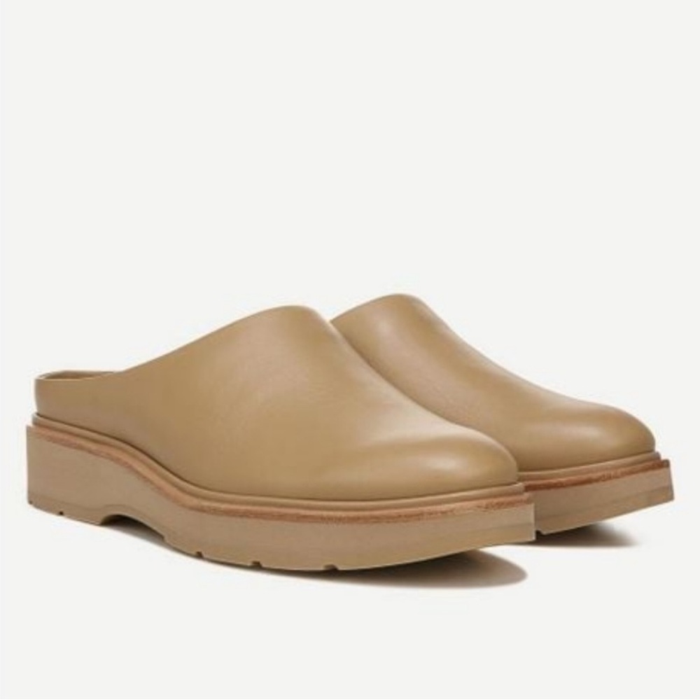 Vince Graham Tan Leather Clogs (US 6 / EUR 36)